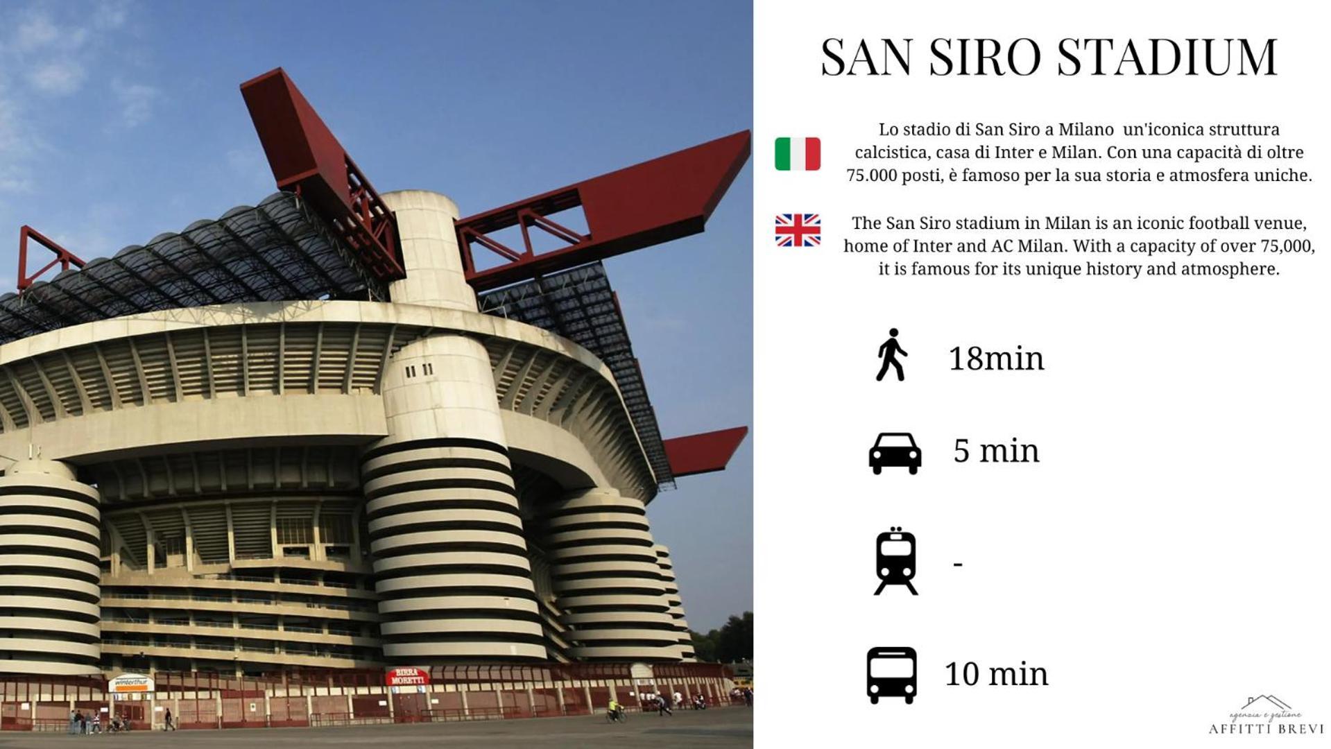 Sunny San Siro Stadio Apartment Milano Eksteriør billede